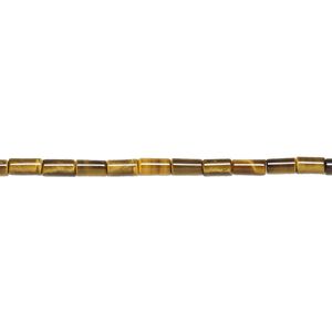 Tigereye 1pkg1, tube bead natural 15.5-16 inch 4x2mm
