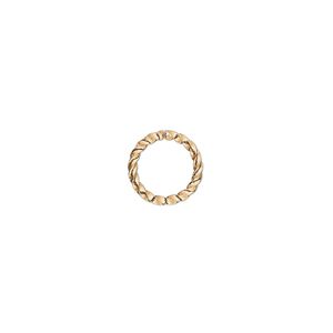 Jump ring 1pkg1000 gold-plated, 10mm twisted round, 16 gauge / 7.7mm inside diameter / brass