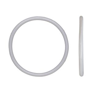 Component, Oh! Ring&trade;, silicone, silver, 25mm round with 22mm hole. Sold per pkg of 50.