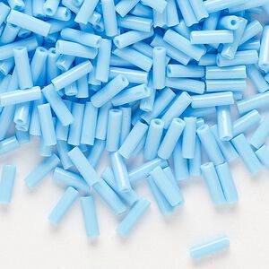 Bead, Preciosa Ornela Czech glass, bugle bead, pkg/500g, #3, opaque sky blue, (63020).