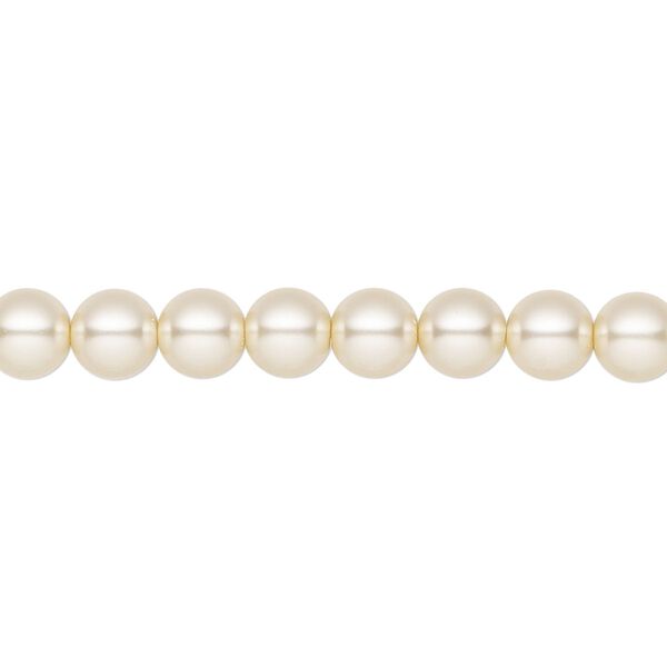Pearl 25pk creamrose, Preciosa Czech crystal 6mm round image number 0