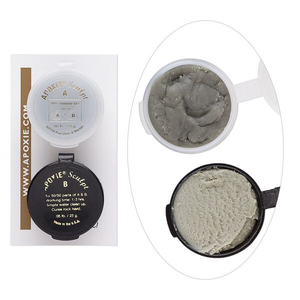 Adhesive 1pkg1 Apoxie&reg; Sculpt AVES&reg; epoxy and polymer resin, natural, 0.1lb. image number 0