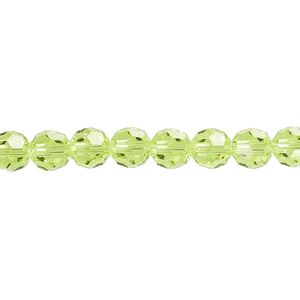 Bead 12pk citrus green, Crystal Passions&reg; 6mm round 5000