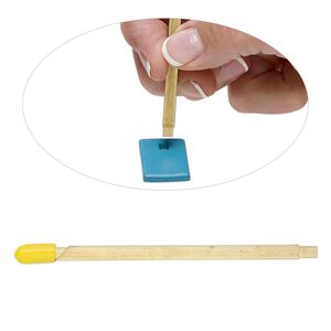 Clay cutter, Kemper&reg;, brass and rubber, 4 inches with 3/16 inch square hole and built-in pop-out tool. Sold individually.