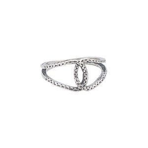 Ring, sterling silver, 10mm wide textured band, size 5-1/2. Sold individually.