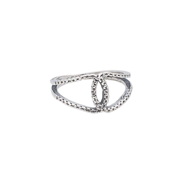 Ring, sterling silver, 10mm wide textured band, size 5-1/2. Sold individually. image number 0