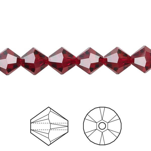 Bead 12pk Siam, Crystal Passions&reg; 8mm bicone 5328 image number 0