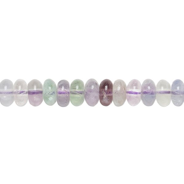 Rainbow fluorite 1pkg1, rondelle bead natural 15.5-16 inch 5x3mm-7x5mm image number 0