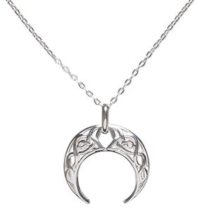 Necklace, Create Compliments&reg;, sterling silver, 17.5x17mm naja with cutout Celtic design, wearable at 16 and 18 inches with springring clasp. Sold individually.