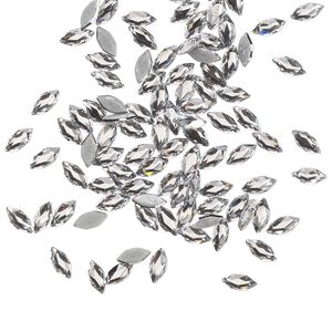 Flat back 720pk crystal foil back, Swarovski&reg; hotfix 4x1.8mm marquise jewel 2201