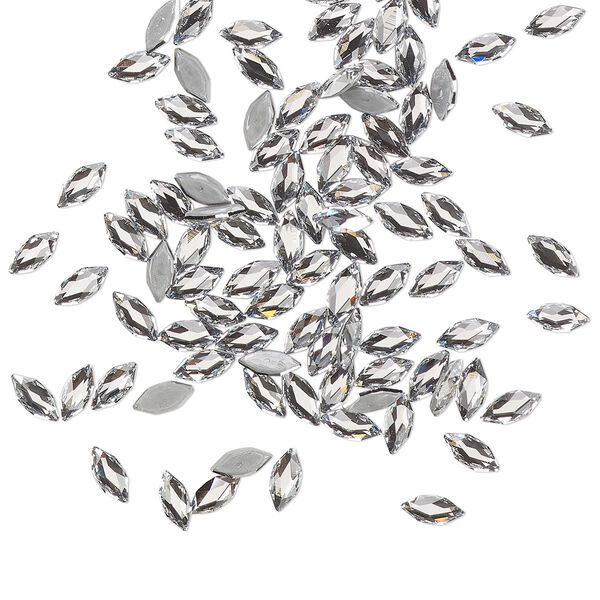 Flat back 720pk crystal foil back, Swarovski&reg; hotfix 4x1.8mm marquise jewel 2201 image number 0