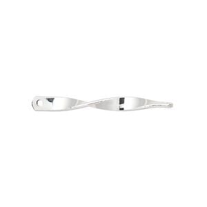 Link, silver-plated brass, 30x3mm twist. Sold per pkg of 20.