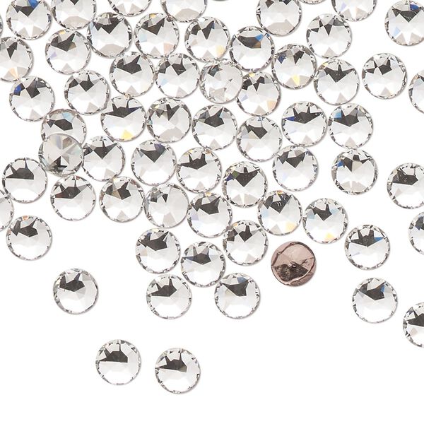 Round stone 72pk crystal clear foil back, Swarovski&reg; hotfix 4.6-4.8mm light round SS20 1098 image number 0