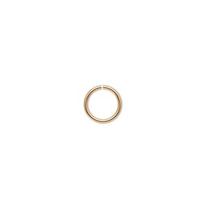 Jump ring 1pkg10 14Kt gold-filled, 8mm round, 19 gauge / 6.3mm inside diameter