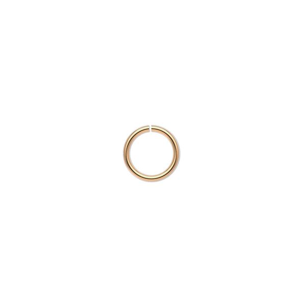 Jump ring 1pkg10 14Kt gold-filled, 8mm round, 19 gauge / 6.3mm inside diameter image number 0