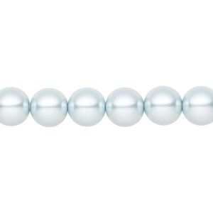 Pearl 100pk light blue, Preciosa Czech crystal 8mm round