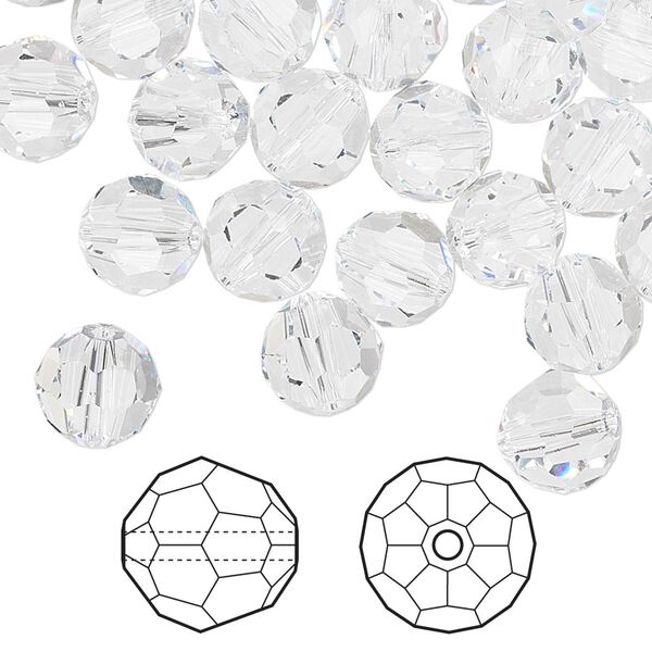 Bead 288pk crystal, Swarovski&reg; 8mm round 5000 image number 0