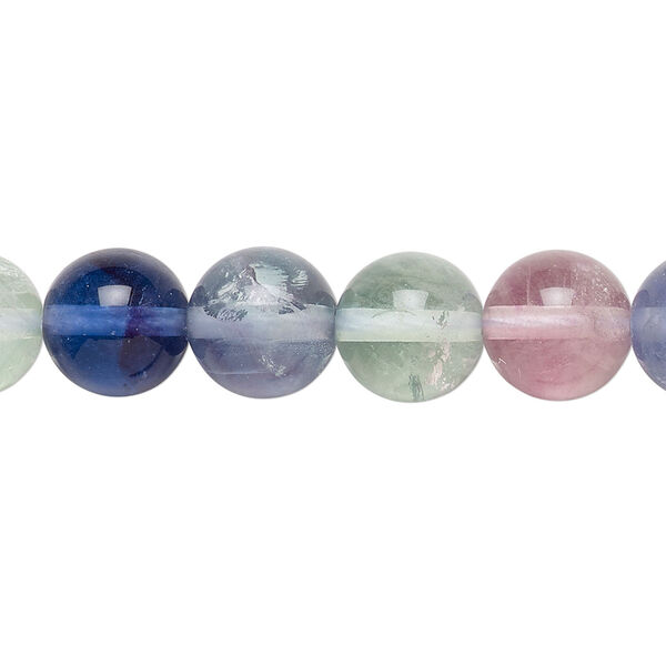 Rainbow fluorite 1pkg1, round bead natural 15.5-16 inch 10mm image number 0