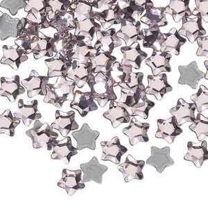 Flat back 360pk light rose foil back, Swarovski&reg; hotfix 6mm star flower 2754