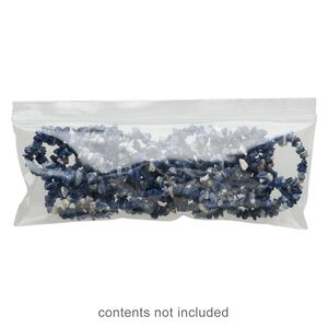 Bag, Tite-Lip&trade;, plastic, clear, 8x3-inch side zip. Sold per pkg of 1,000.