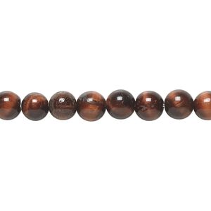Red tigereye 1pkg1, round bead 15.5-16 inch 6mm