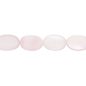 Mother-of-pearl shell 1pkg1, flat oval bead 15 inch pink pale pink 12x8mm-13x9mm