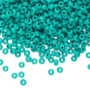 Seed bead, Preciosa Ornela Czech glass, pkg/500g, #8 rocaille, opaque terra intensive dyed sea green chalkwhite, (16A58).