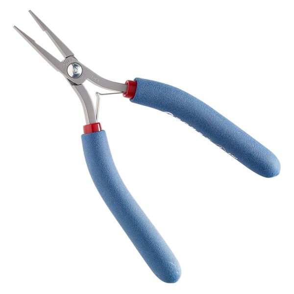 Pliers, Tronex&reg;, 741 flat-nose, steel and rubber, red / blue / white, 6-1/4 inches. Sold individually. image number 0