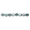 Mother-of-pearl shell 1pkg1, puffed oval bead 15 inch dark teal 27x22mm-28x22mm image number 1