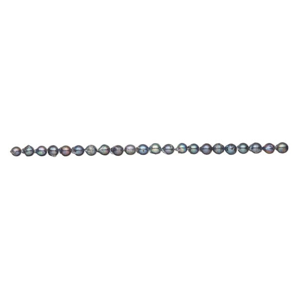 Freshwater pearl 1pkg1, freeform, 15.5-16 inch blue peacock 8-9mm cultured image number 1