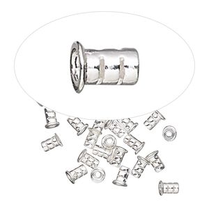 Crimp 1pkg10 sterling silver, 4x3mm round tube / 1.4mm inside diameter