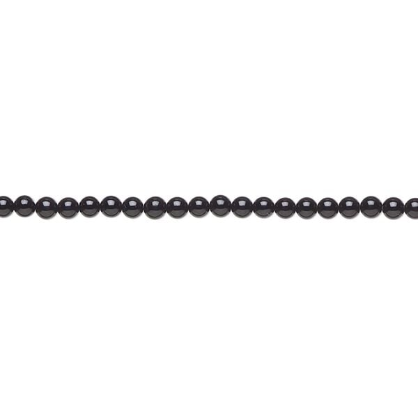Black onyx 1pkg1, round bead 15.5-16 inch 2mm image number 0