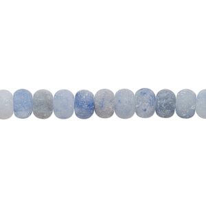 Blue aventurine 1pkg1, matte rondelle bead natural 8 inch 6x4mm-7x4mm