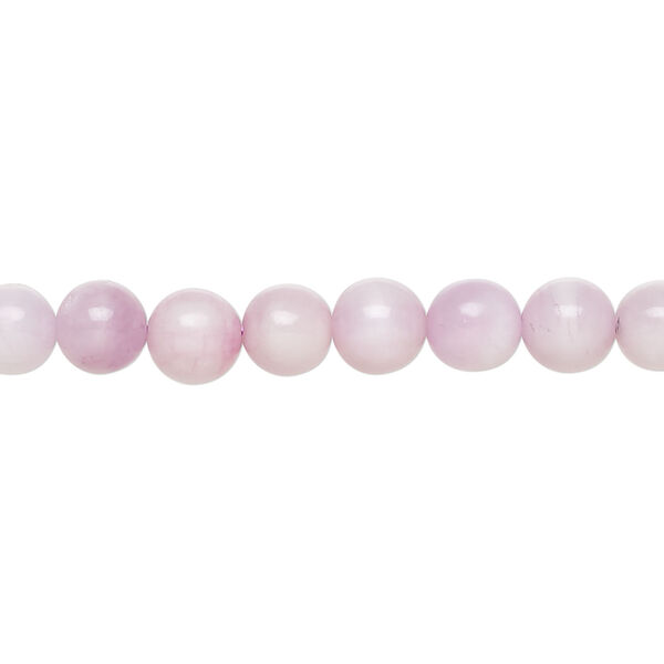 Kunzite 1pkg1, hand-cut round bead, 8 inch 6mm image number 0
