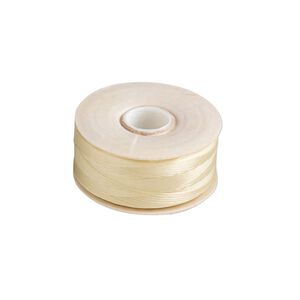 Thread, Nymo&reg;, nylon, light tan, size B. Sold per 72-yard bobbin.