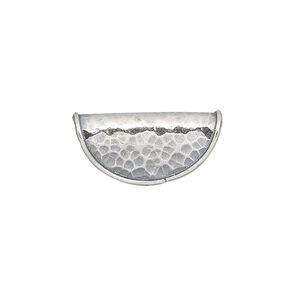 Bail, JBB Findings, fold over style, antiqued sterling silver, 21x10mm hammered. Sold individually.
