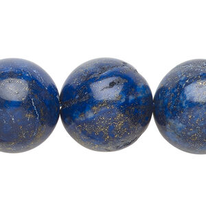 Lapis lazuli 1pkg1, uneven round bead, 15 inch 19-20mm