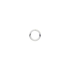 Jump ring 1pkg20 sterling silver, 7mm soldered closed round, 19 gauge / 5.3mm inside diameter