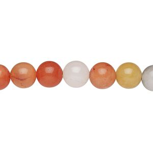 Quartz 1pkg1, round bead 15 inch 8mm