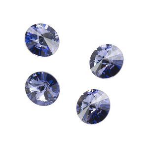 Chaton 48pk tanzanite foil back, Crystal Passions&reg; 10.54-10.91mm rivoli SS47 1122