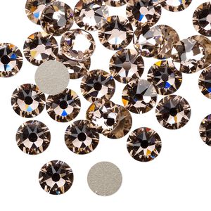 Flat back 144pk vintage rose foil back, Swarovski&reg; 7.07-7.27mm rose round SS34 2088