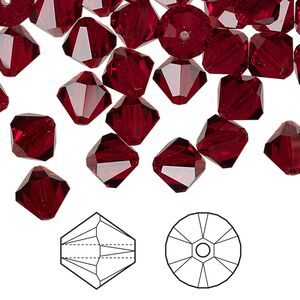 Bead 72pk Siam, Crystal Passions&reg; 8mm bicone 5328