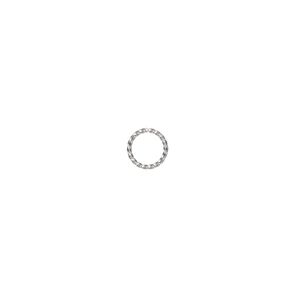 Jump ring 1pkg50 stainless steel, 12mm twisted round, 16 gauge / 9.5mm inside diameter