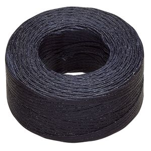 Thread, Hemptique&reg;, polyester, pkg/50 yards, denim, 0.8mm braided flat.