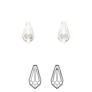 Drop 4pk crystal, Crystal Passions&reg; 11x5.5mm pendant teardrop 6000