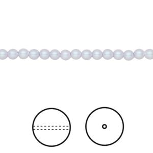 Pearl 100pk iridescent dreamy blue, Crystal Passions&reg; 3mm round 5810