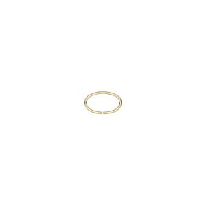 Jump ring 1pkg100 gold-plated, 8x5mm oval, 24 gauge / 6.9x3.9mm inside diameter / brass
