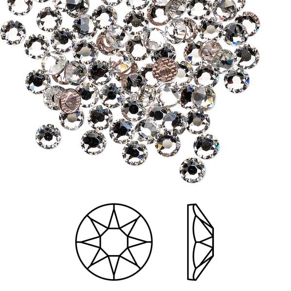 Flat back 1440pk crystal foil back, Swarovski&reg; hotfix 3.8-4mm rose round SS16 2078HF image number 0