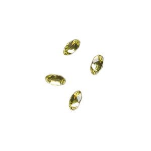 Fancy stone 4pk citrus green foil back, Crystal Passions&reg; 6x4mm oval 4120