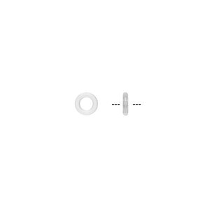 Component, silicone, transparent clear, 4.8-5mm round. Sold per pkg of 500.